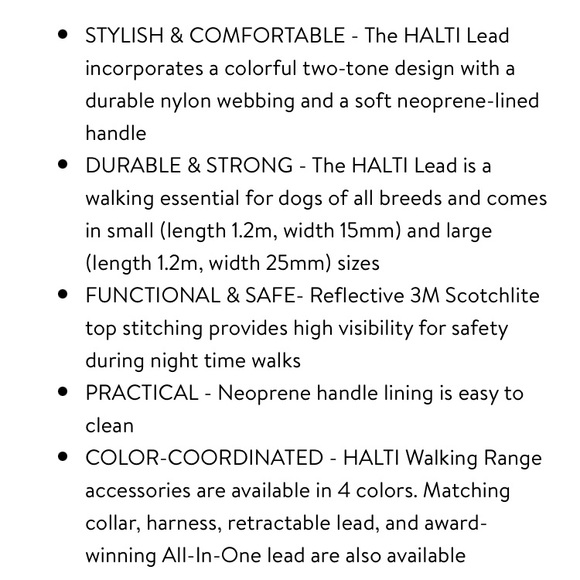 (L-25mm) HALTI Lead (4\') Leash - Picture 10 of 12